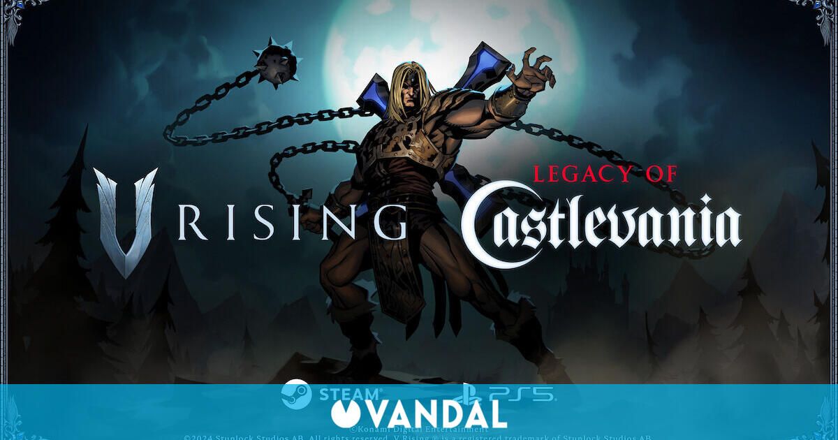 La supervivencia vampirica de V Rising celebra su lanzamiento en PC con un crlessover con Castlevania