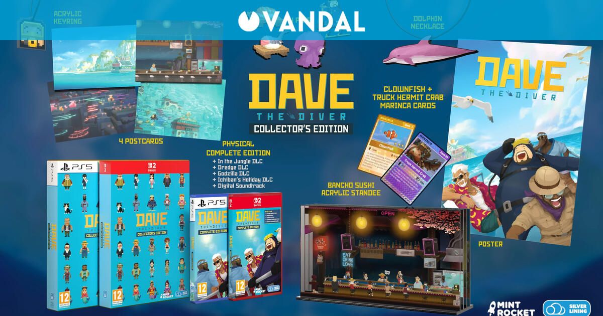 Dave the Diver Complete Edition tendrá edición física para PS5 y Nintendo Switch 2, incluida una coleccionista