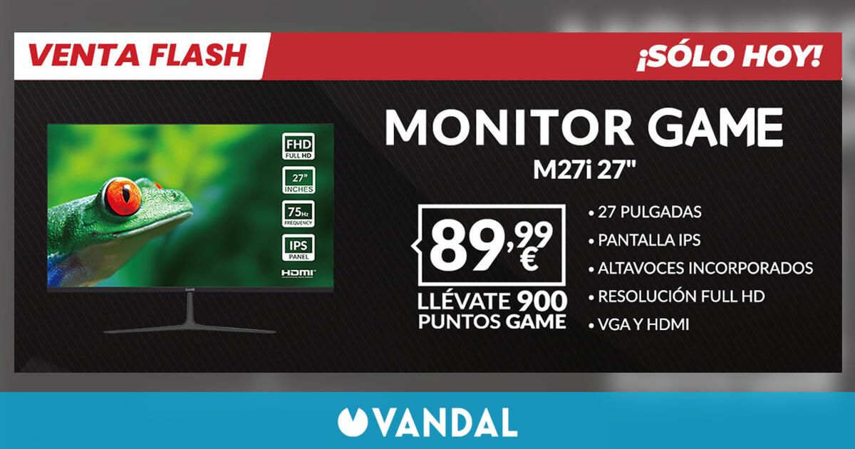Venta Flash en GAME: Hazte con el monitor Gaming Game M27i IPS GHD 75 Hz por 89,99 euros ¡solo hoy!