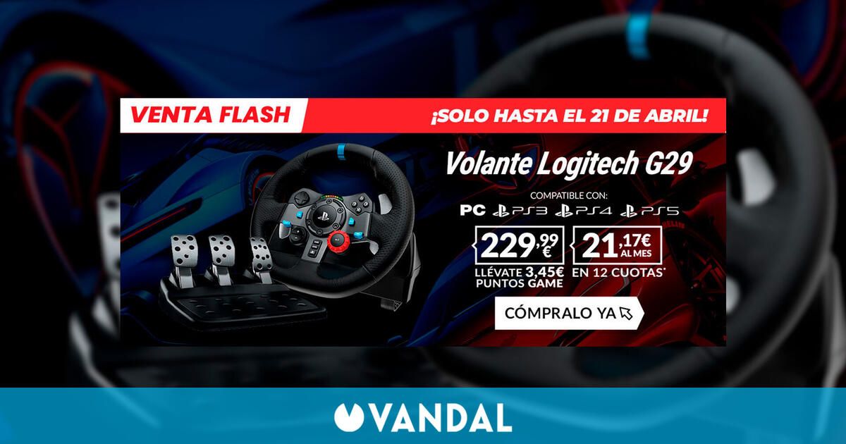Consigue el volante Logitech G29 Driving Force en GAME por solo 229,99, por tiempo limitado