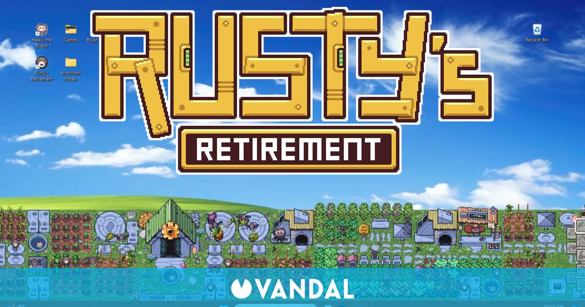 Rusty&#39;s Retirement, un juego casi automático que se aloja en la parte baja de tu pantalla, arrasa en Steam