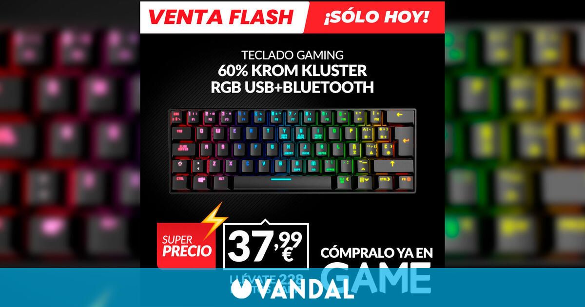 Consigue el teclado gaming mecánico Krom Kluster RGB con la nueva Oferta Flash GAME por 35,99 euros, sólo hoy