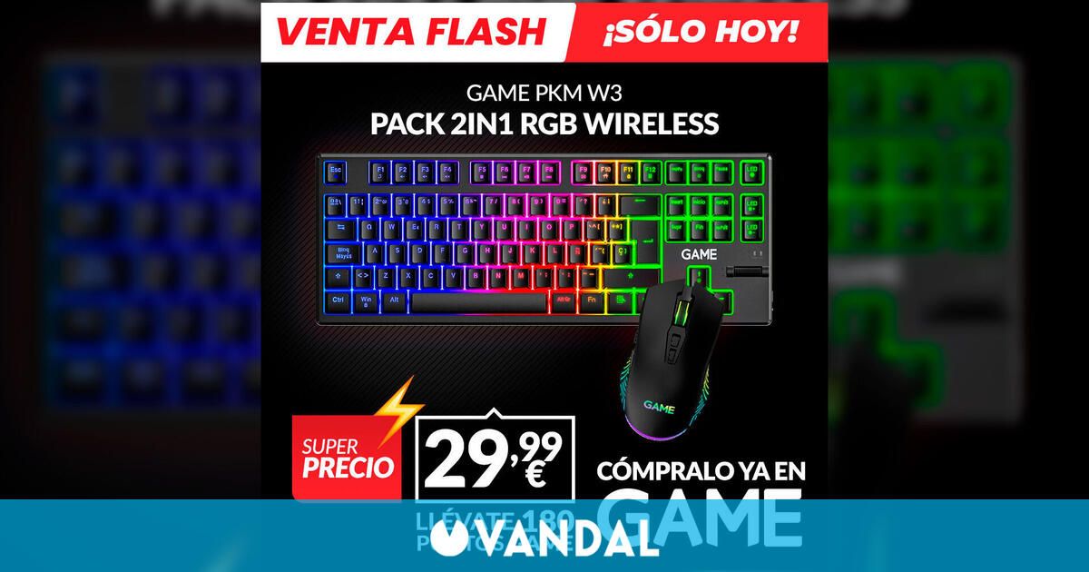 Consigue el pack GAME PKM-W3 de teclado y ratón inalámbricos por 29,99 euros, sólo hoy