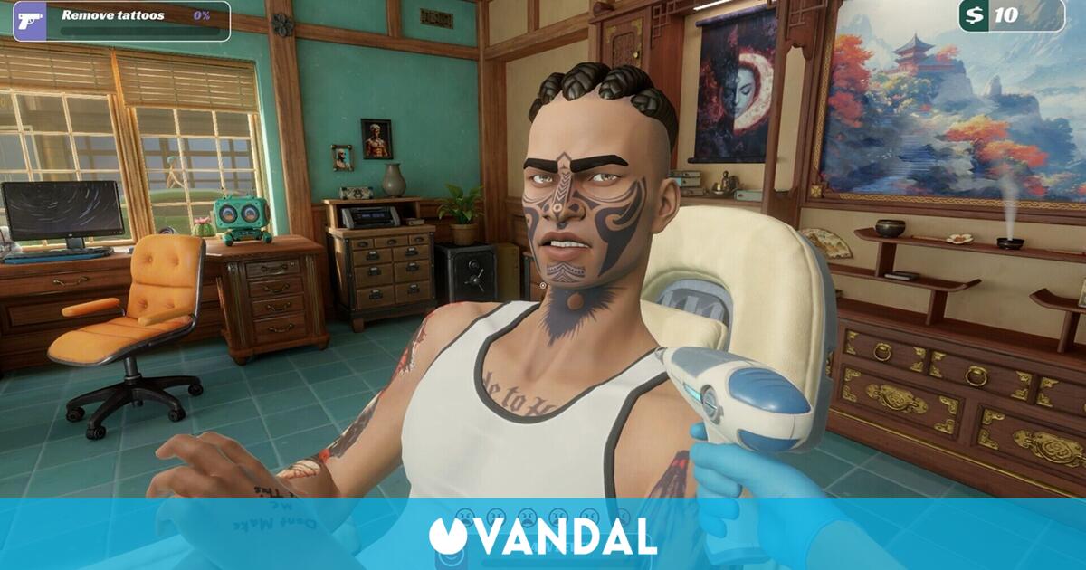 Como PowerWash Simulator pero de eliminar tatuajes: Este juego es extrañamente satisfactorio