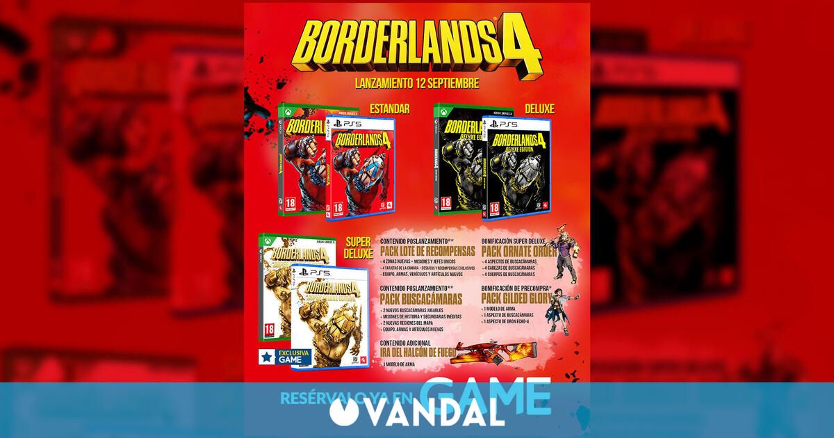 Reserva Borderlands 4 y su edición Super Deluxe de forma exclusiva en GAME