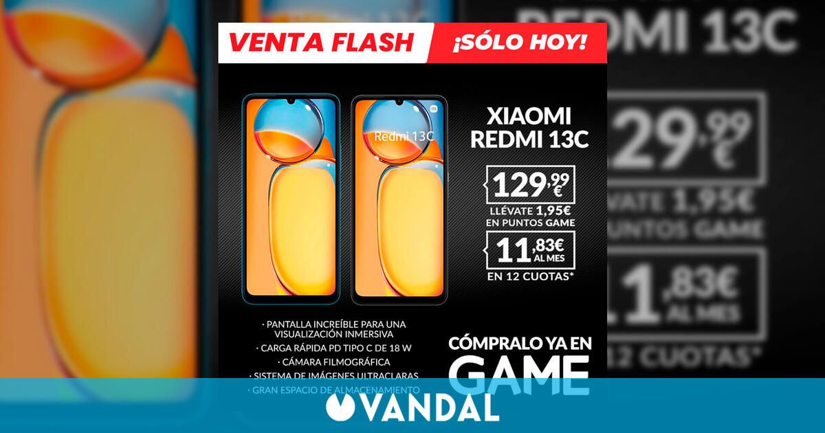 Consigue el Xiaomi Redmi 13C de oferta en GAME por 129,99 euros, sólo hoy y hasta agotar existencias