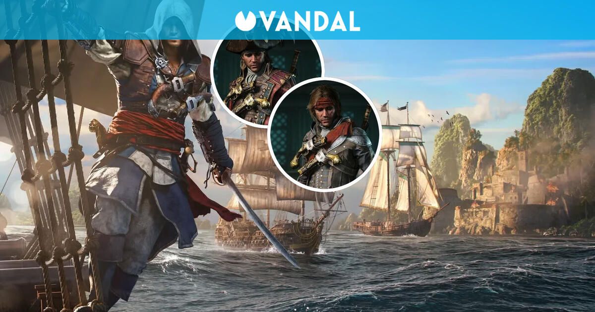 Dos atuendos de piratas famosos en AC Black Flag Resynced