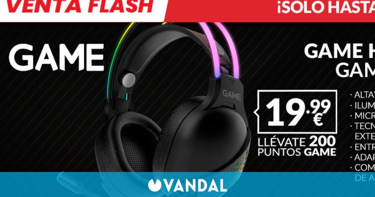 Nueva Oferta Flash de GAME: Auriculares gaming GAME HX320 Glow RGB por 19,99 euros