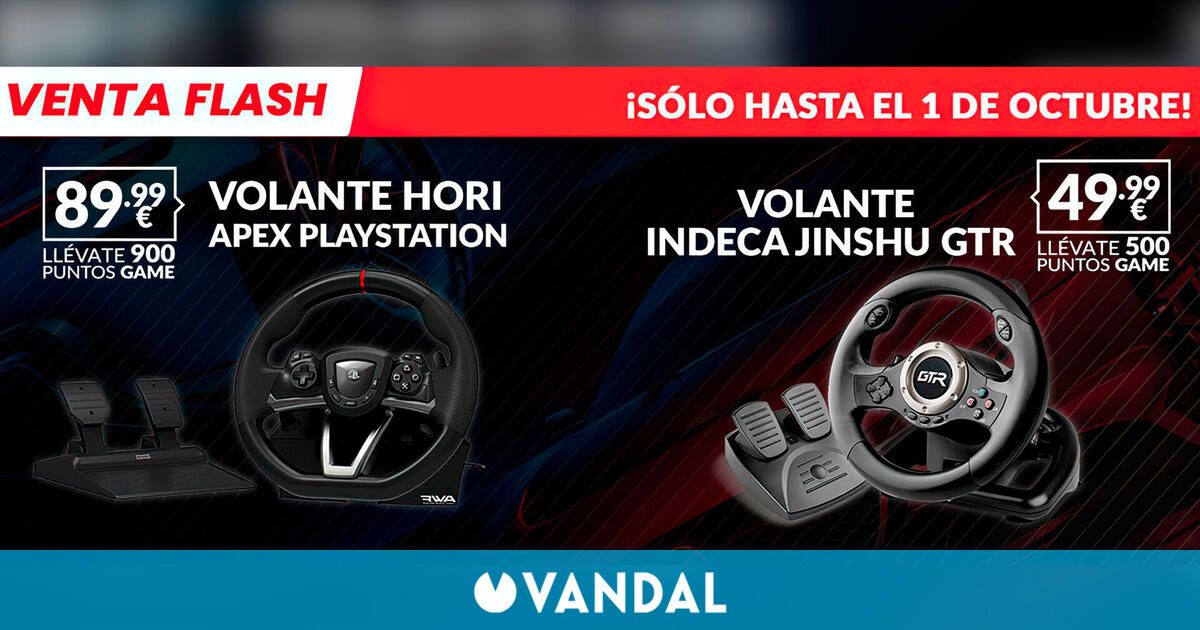 Consigue los volantes Hori Apex y el Indeca Jinshu GTR de oferta en GAME por tiempo limitado