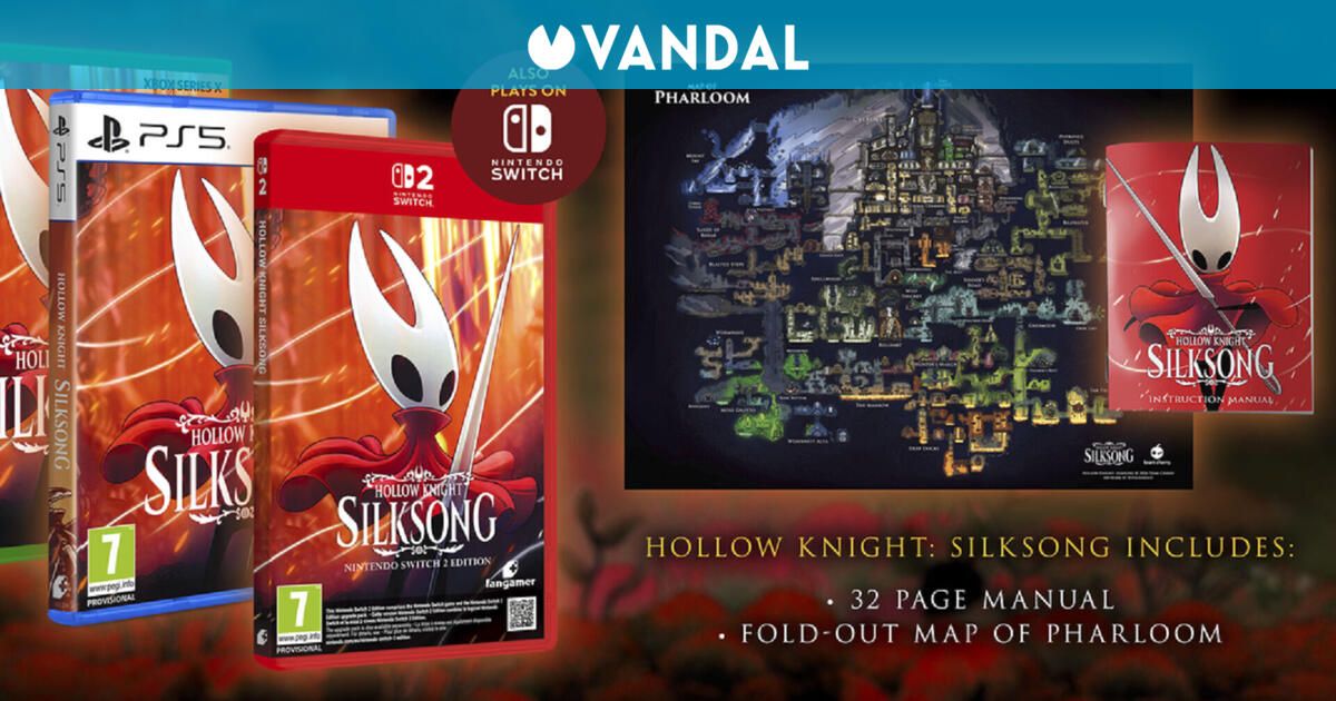 Las ediciones físicas de Hollow Knight: Silksong se retrasan a noviembre en España