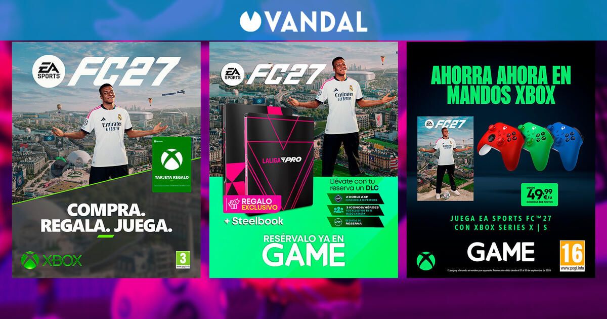 Consigue EA Sports FC 27 en GAME con su Steelbook exclusivo, DLC de regalo y los mejores accesorios para tu consola