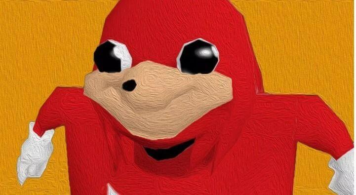 Sonic hace que el meme del Knuckles ugandés sirva para una buena causa