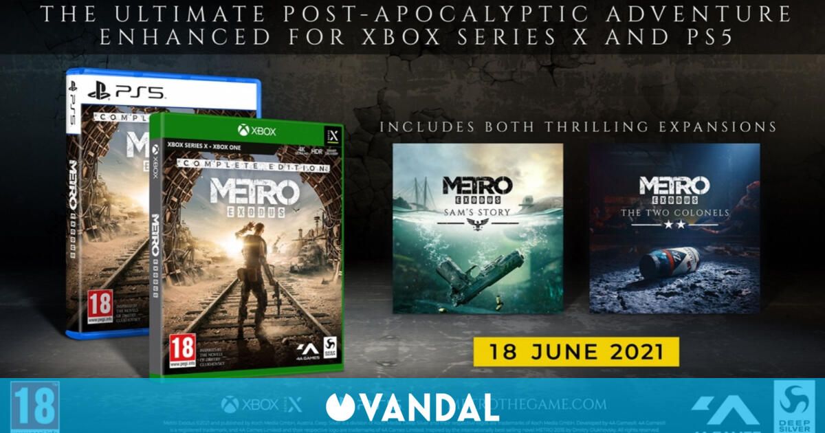 Metro Exodus Complete Edition llegará a PS5 y Xbox Series X/S el 18 de junio a 4K y 60 fps