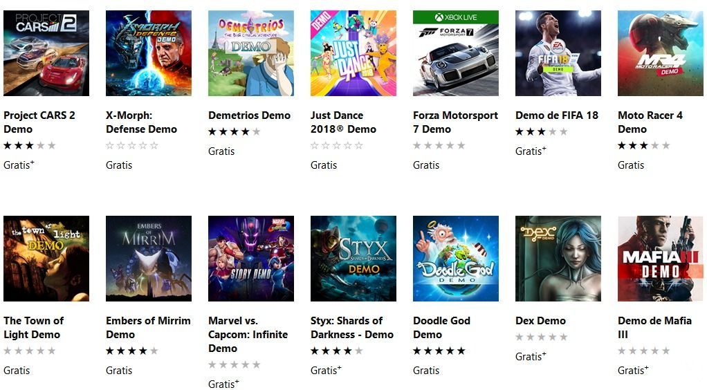 Todas las demos, pruebas gratuitas y juegos free-to-play para Xbox One
