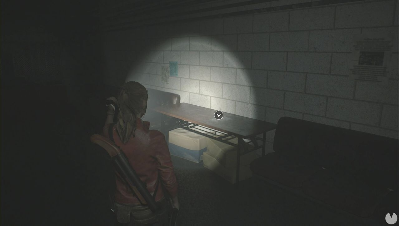 Resident Evil 2 Remake - Find the Parking Garage Key Card: Tin Storage Box and file in the Firing Range