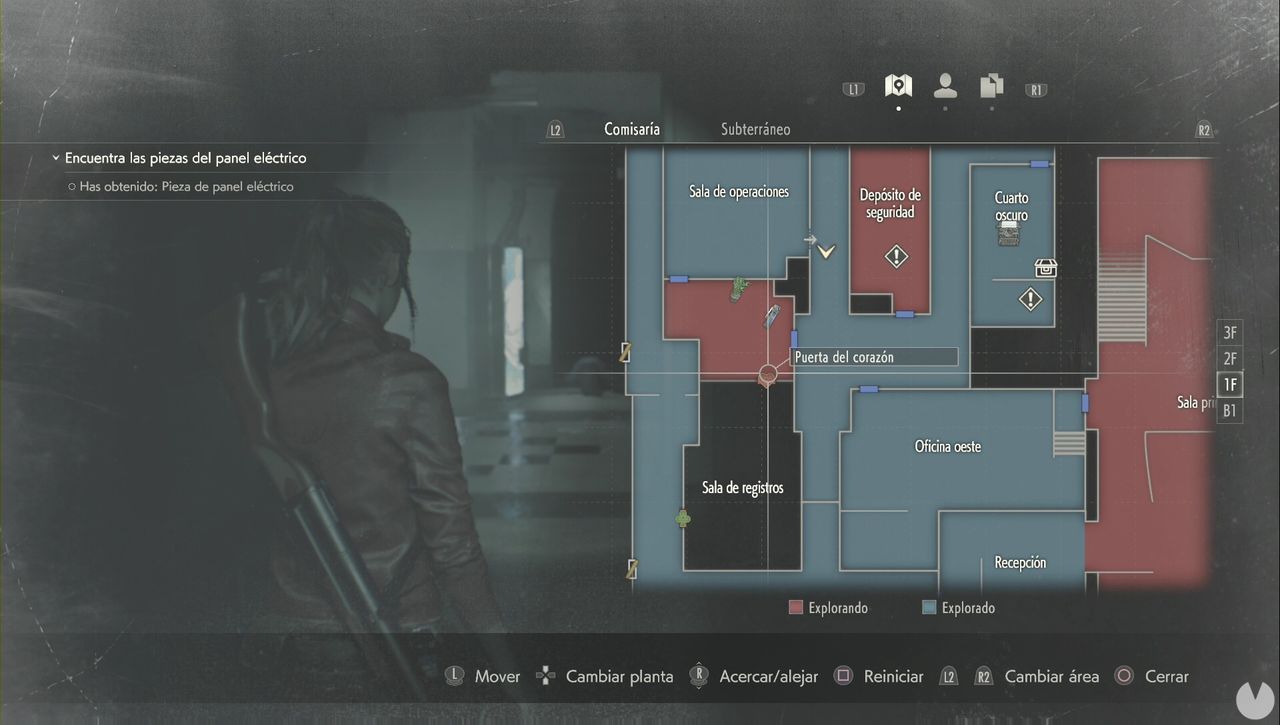Resident Evil 2 Remake - Find the Power Panel Parts: Records Room door