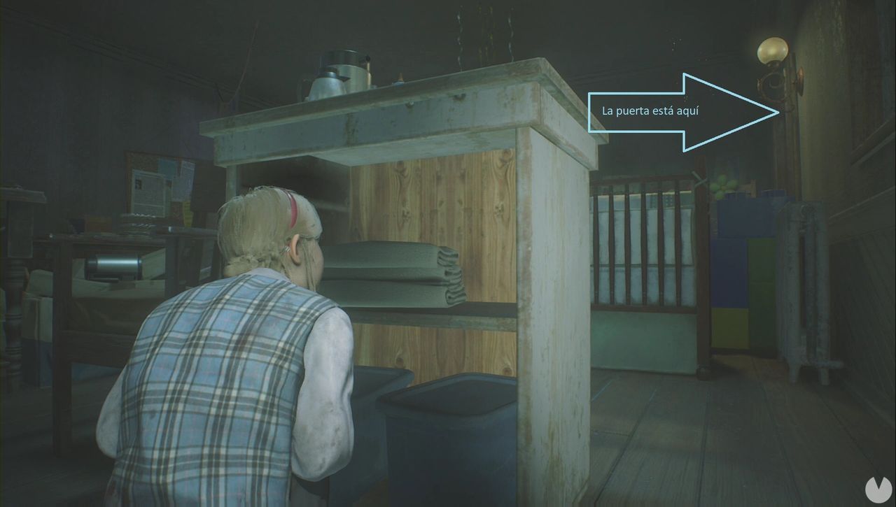 Resident Evil 2 Remake - Escape Chief Irons: hide here