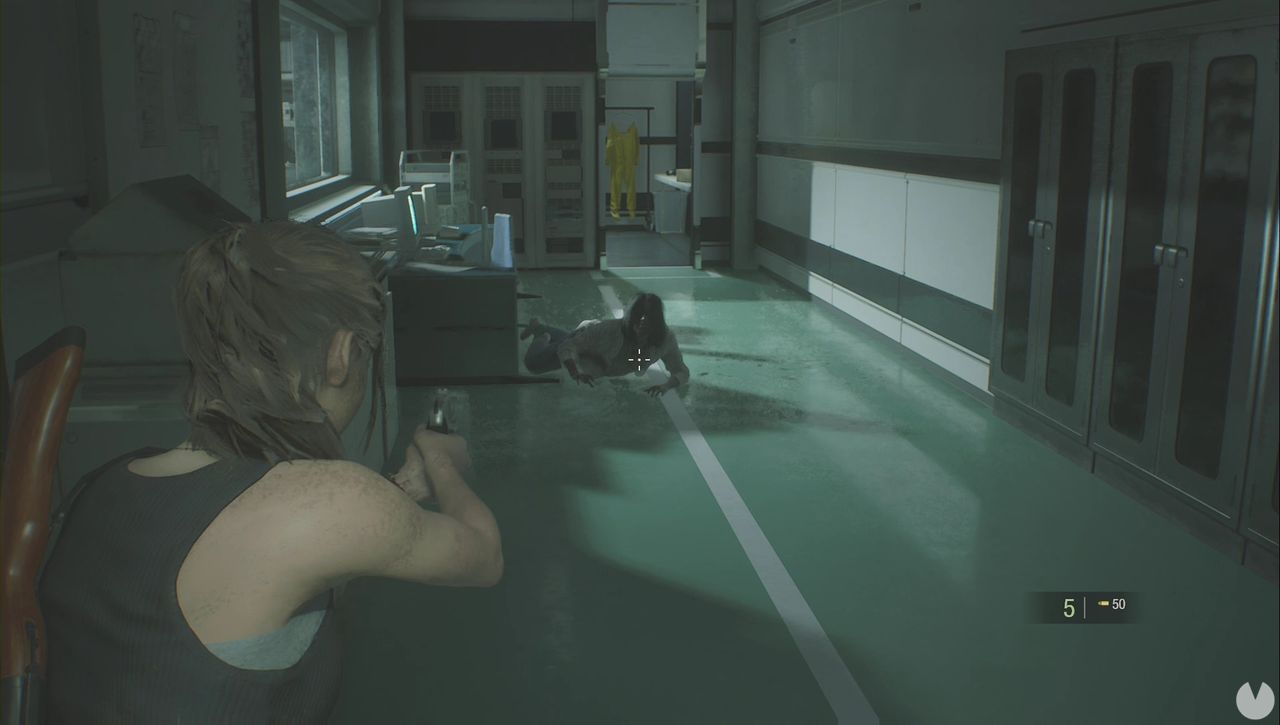 Resident Evil 2 Remake - Investigate the Laboratory: eliminate the zombie
