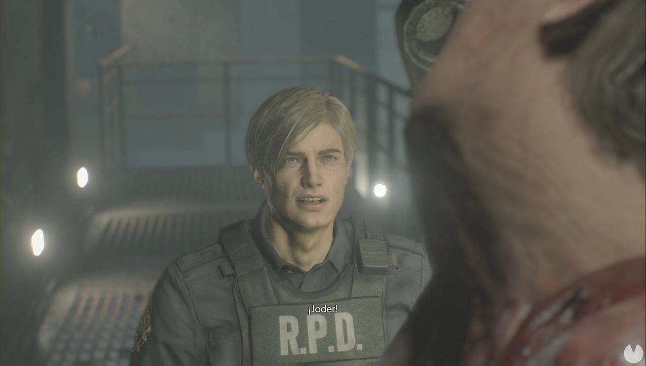 Resident Evil 2 Remake - Leon faces Birkin