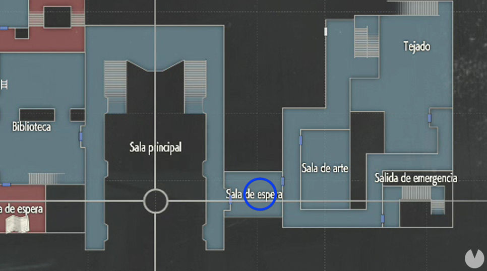 Resident Evil 2 Remake - Safes; location of the safe in the Waiting Room (2F)