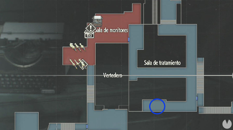 Resident Evil 2 Remake - Safes; location of the safe in the Sewers (Middle Level)