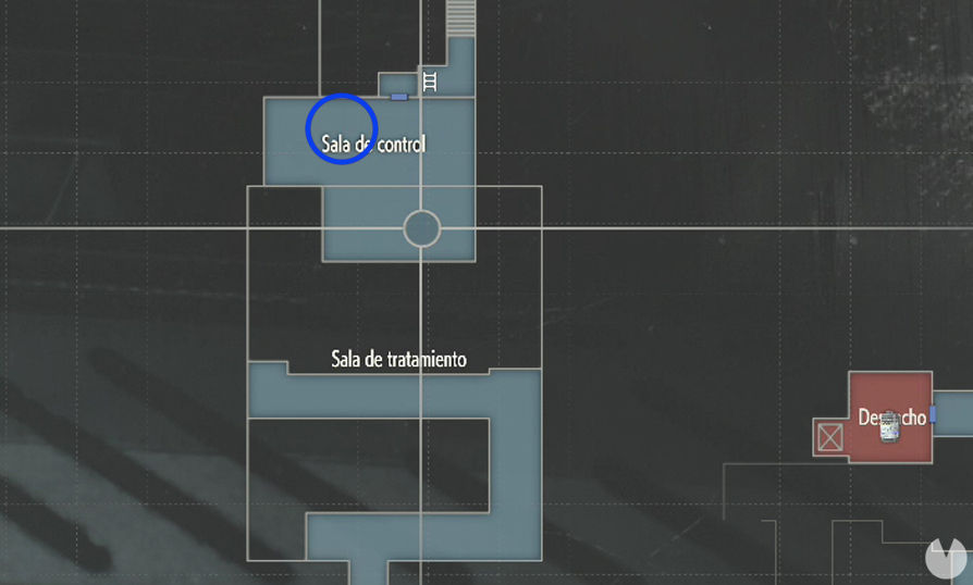 Location of the locker in the Control Room
