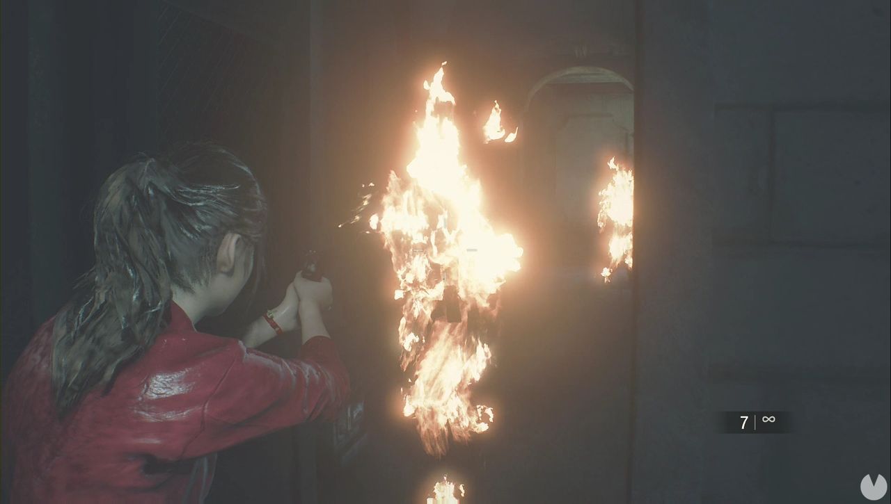 Resident Evil 2 Remake - Burning zombie