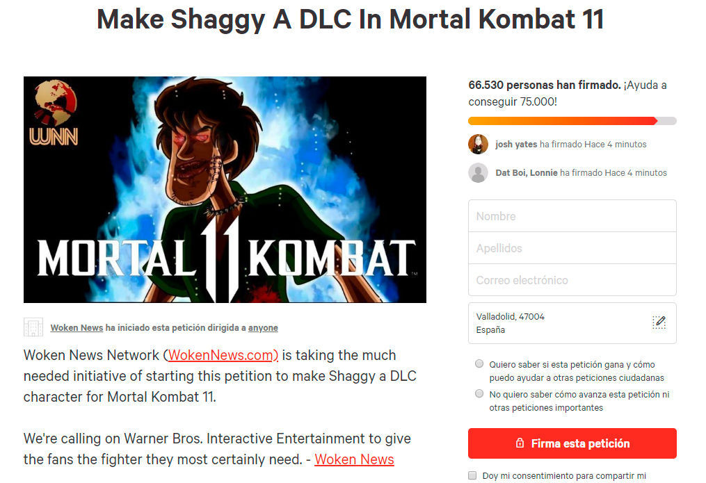 Start a petition to include Shaggy from Scooby-Doo in Mortal Kombat 11