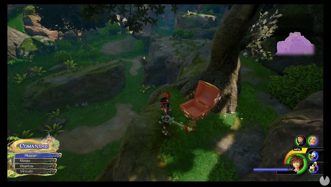 Kingdom Hearts 3: Reino de Corona al 100% - Portafortuna y tesoros