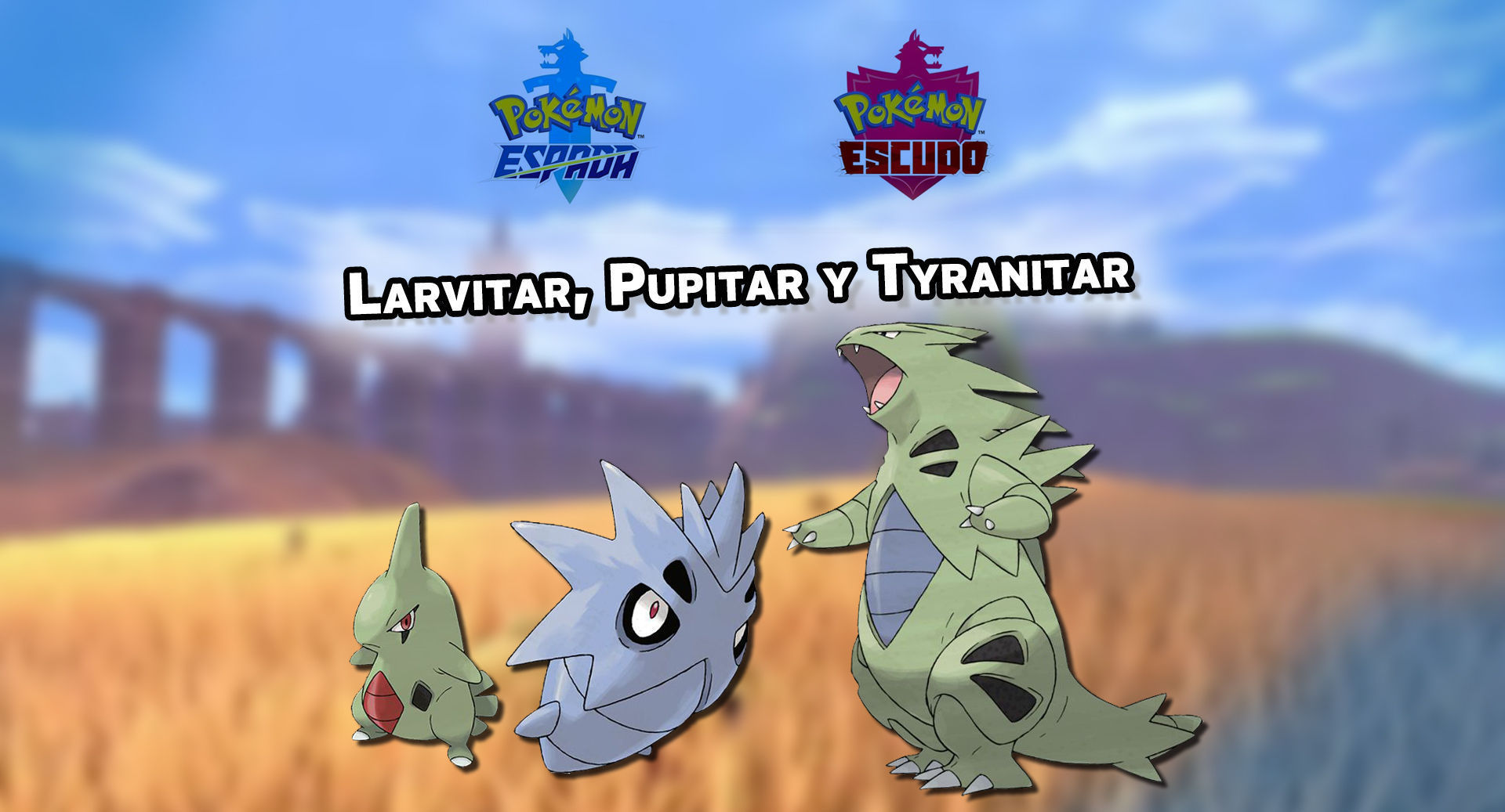 larvitar, pupitar, and tyranitar