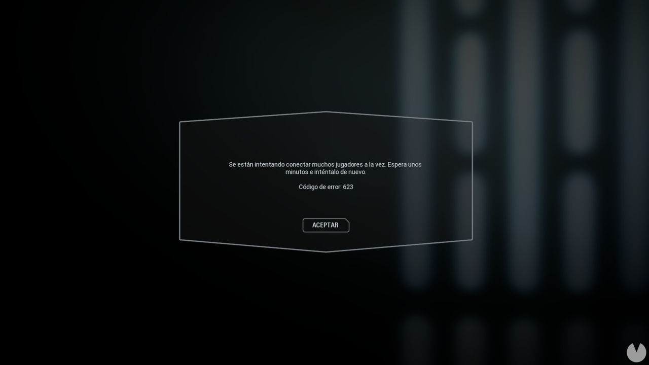 Imagen del error 623 en Star Wars Battlefront II