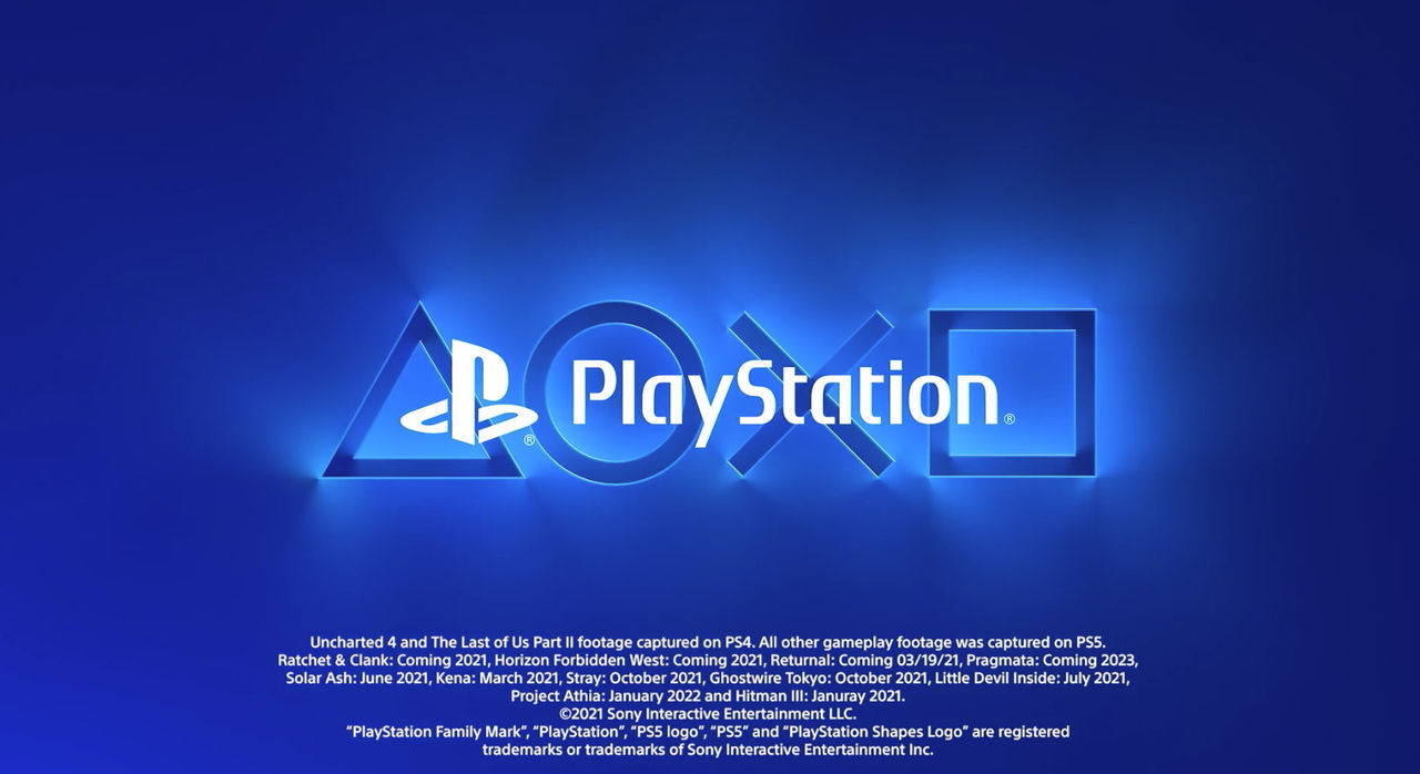 Imagen de la versión original del tráiler de PS5 de CES 2021 con las fechas de lanzamiento de varios juegos 