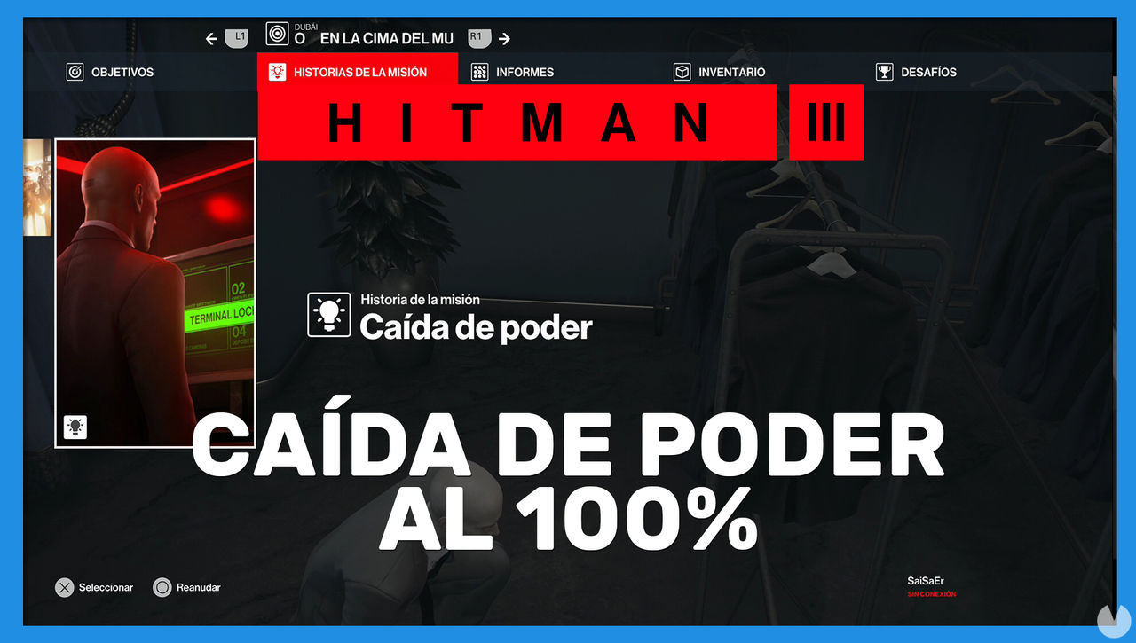 Cada de poder en Hitman 3 al 100% - Hitman 3