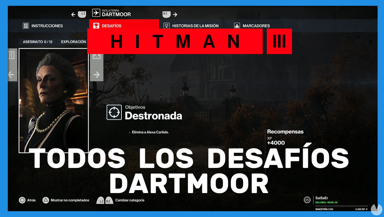 Hitman 3: TODOS los desafos de Dartmoor y cmo completarlos - Hitman 3