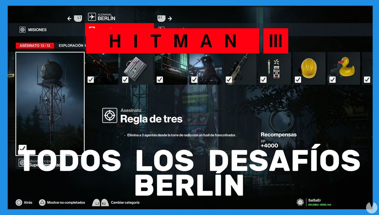 Hitman 3: TODOS los desafos de Berln y cmo completarlos - Hitman 3