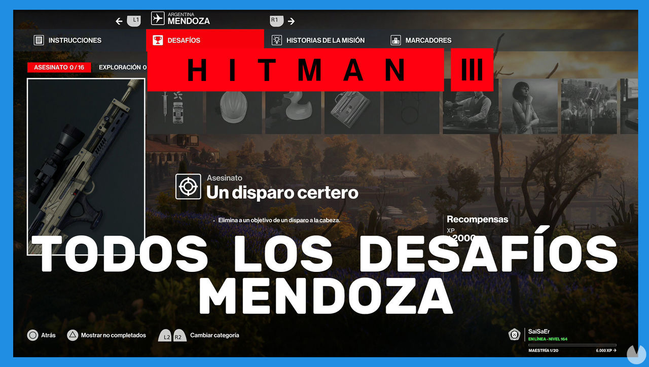 Hitman 3: TODOS los desafos de Mendoza y cmo completarlos - Hitman 3