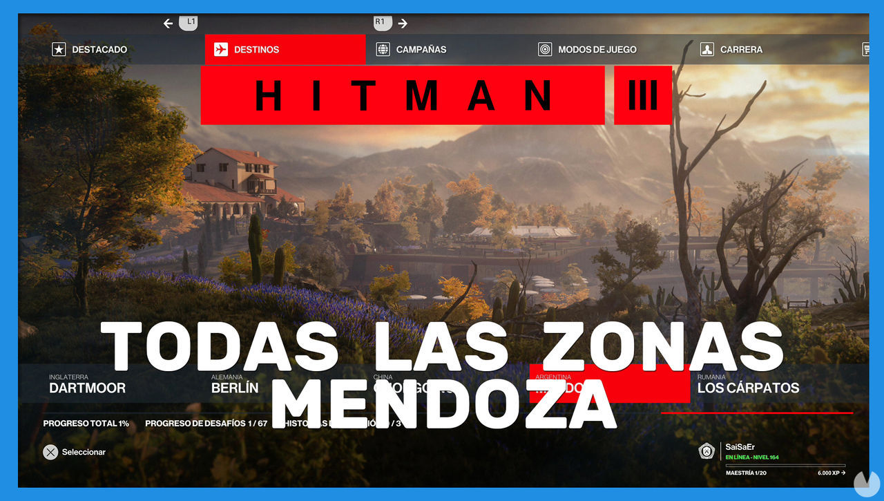 Hitman 3: TODAS las zonas en Mendoza - Hitman 3