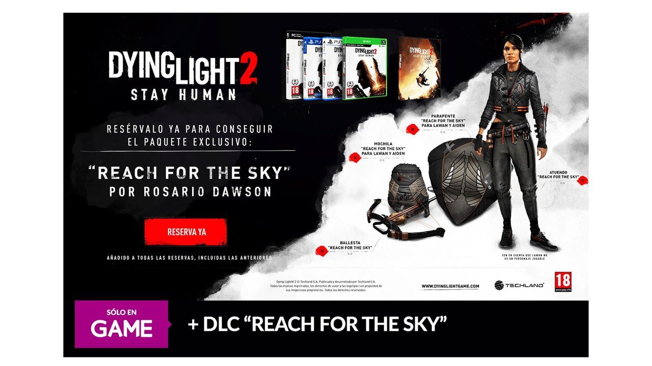 Reserva Dying Light 2 en GAME y llévate dos DLC exclusivos de regalo