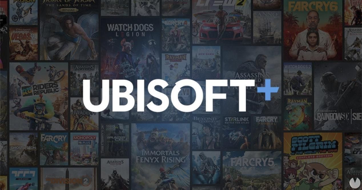 Logo de Ubisoft+, el servicio de juego por suscripción.