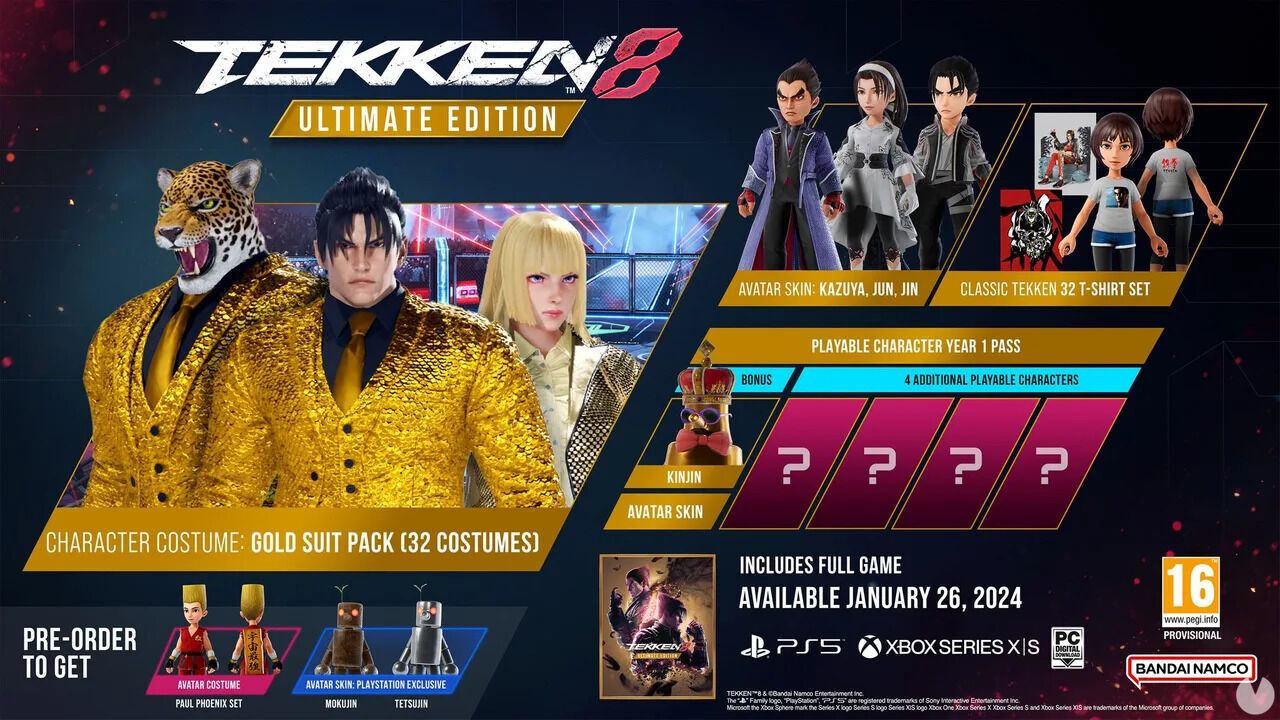 Todas las ediciones de Tekken 8 disponibles en formato físico y distribución digital