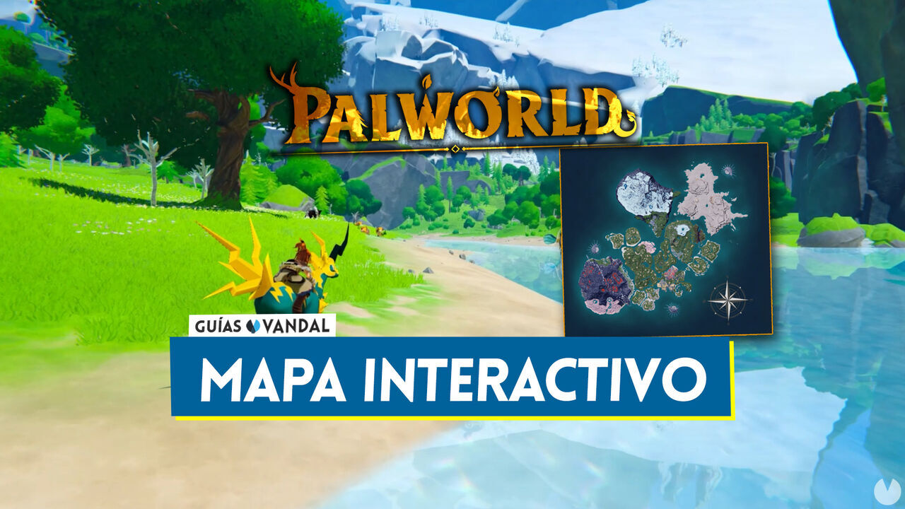 Mapa interactivo de Palworld: TODOS los secretos, cofres, torres, jefes y ms - Palworld