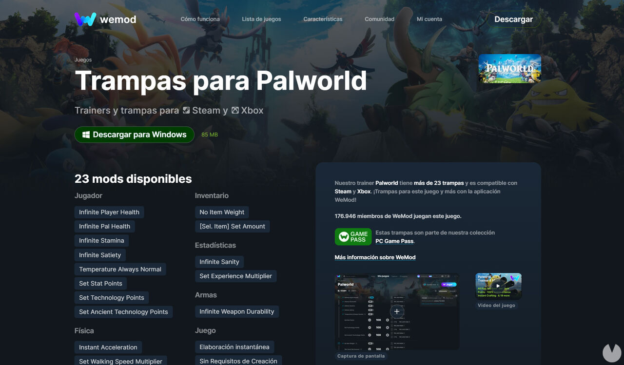 Palworld: Downloading WeMod to use special cheats