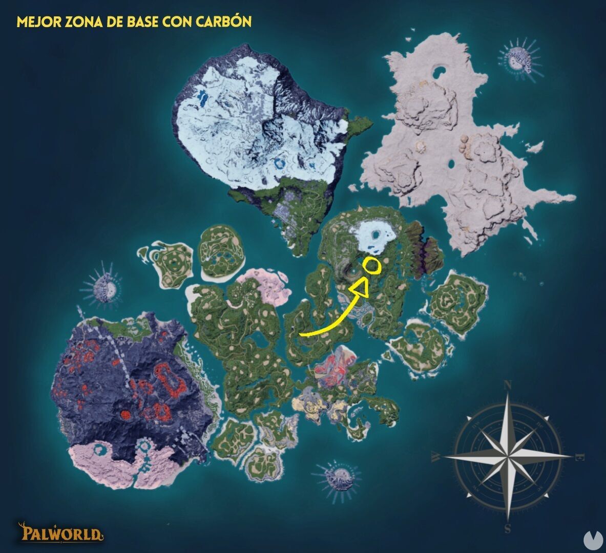 Palworld - The best base location for getting Coal