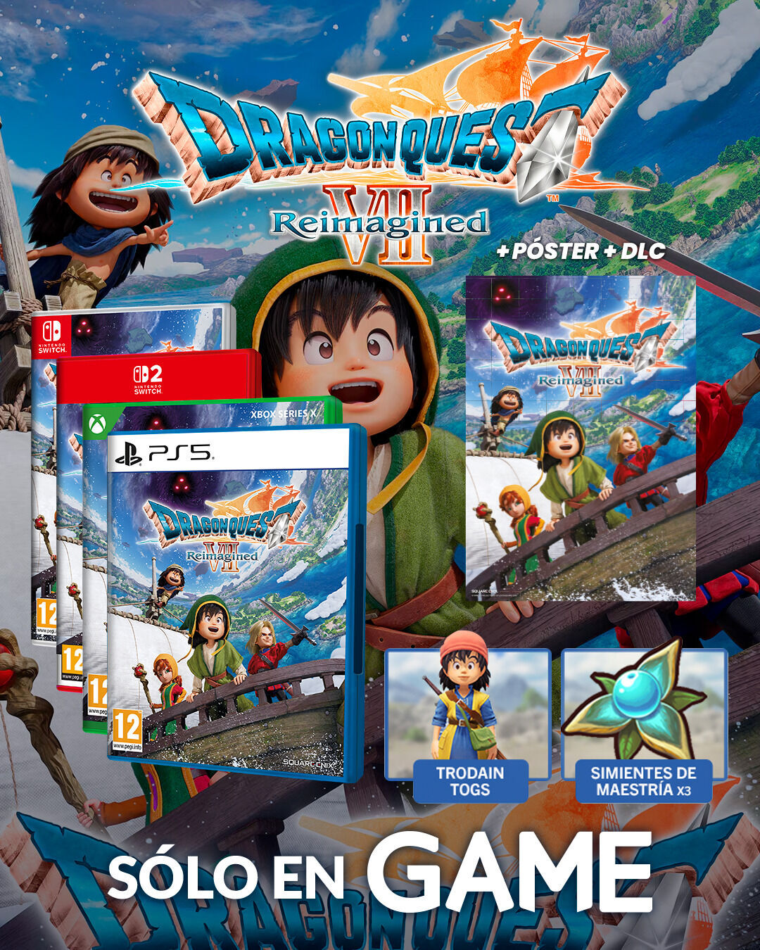 Reserva Dragon Quest VII: Reimagined en GAME y llévate un póster exclusivo y un DLC como regalos
