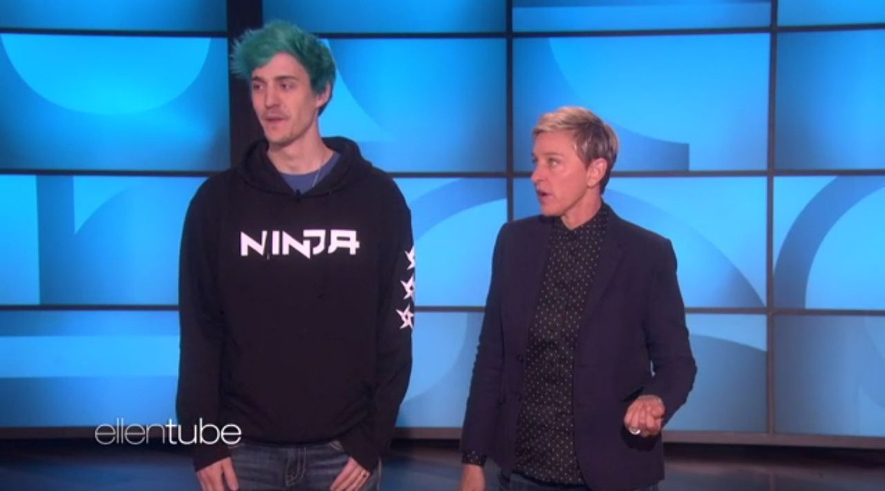 Ninja teaches Ellen DeGeneres to play with Fortnite