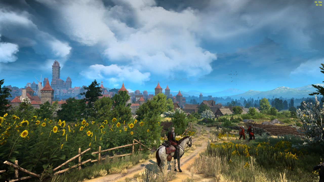 A new mod The Witcher 3 adds clouds more realistic