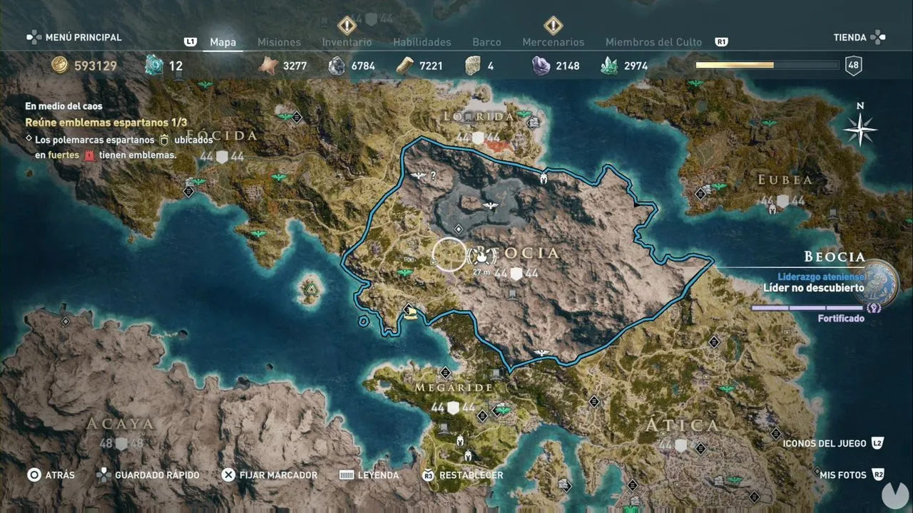 Beocia en Assasin's Creed Odyssey: TODAS las ubicaciones