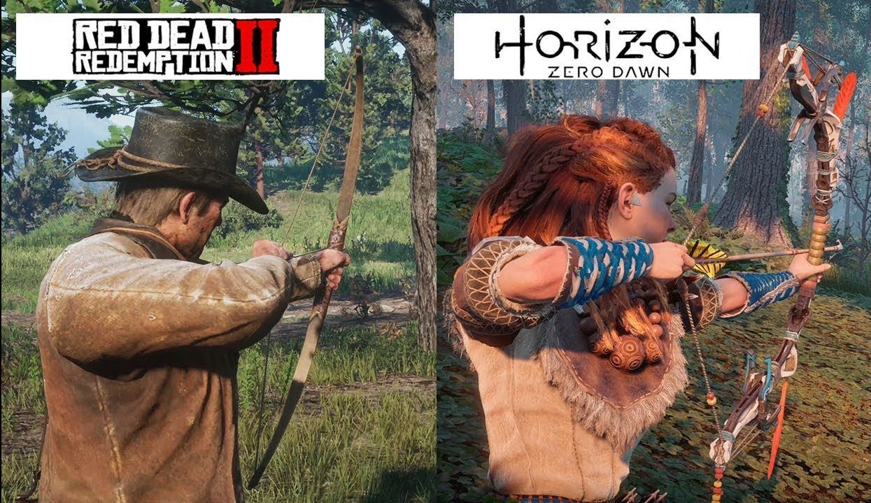 Comparan los gráficos de Horizon Zero Dawn con Red Dead Redemption 2