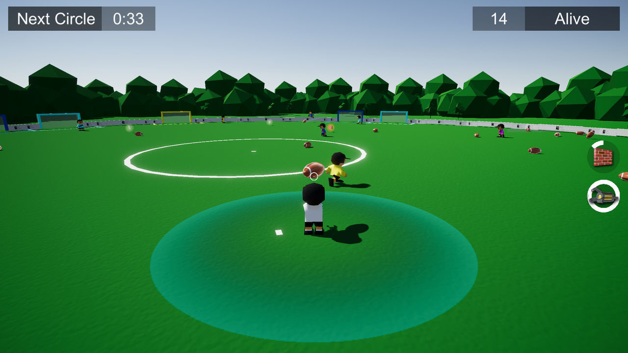 this is Soccer, Battle Royale, a 'battle royale' themed football