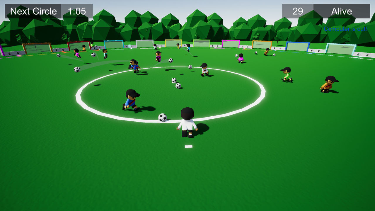 this is Soccer, Battle Royale, a 'battle royale' themed football